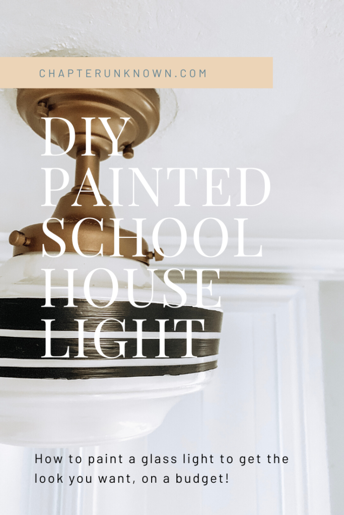 DIY Painted schoolhouse light